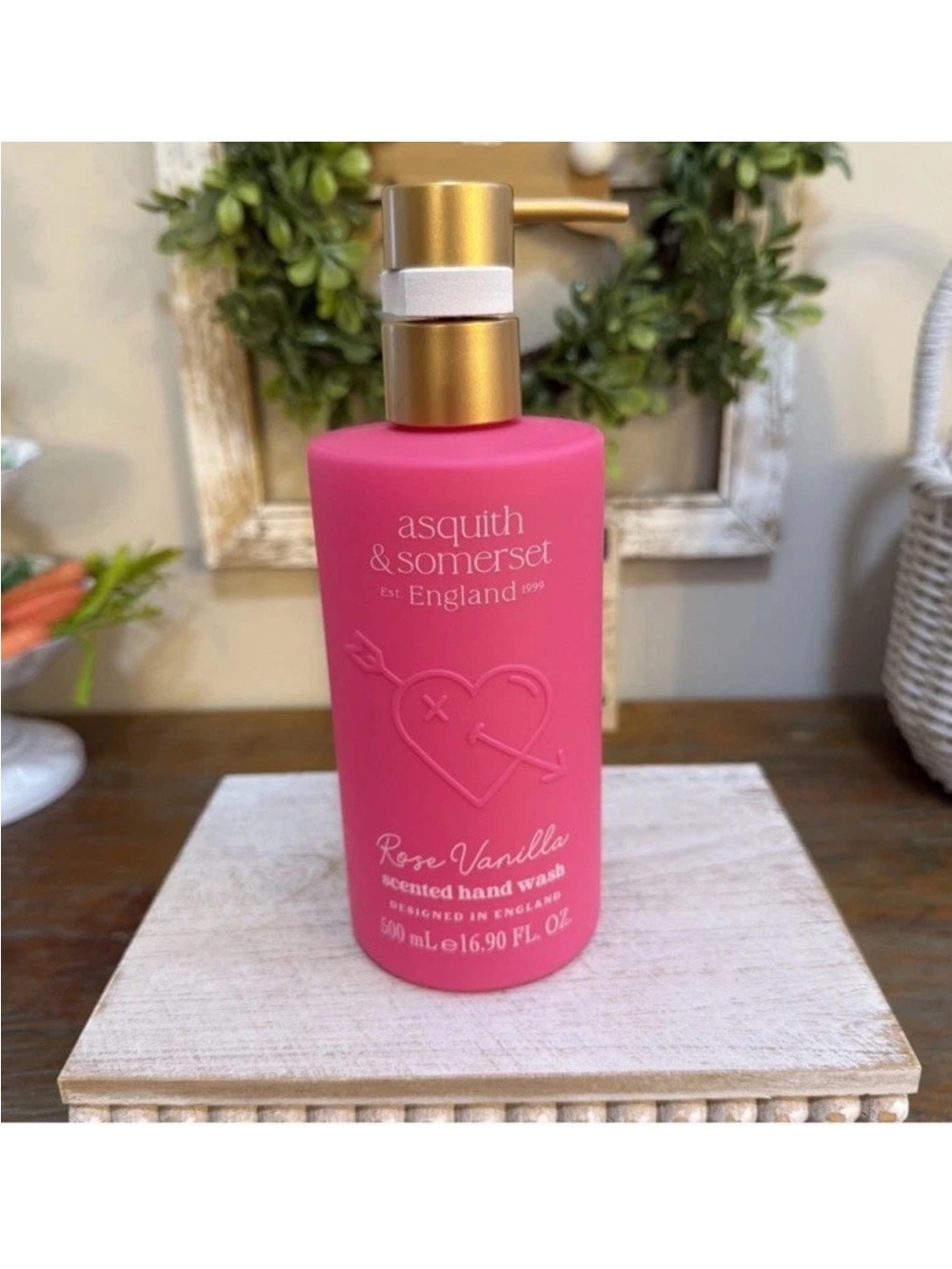 Asquith & Somerset Rose Vanilla Hand Soap 16.9 oz NWT Sealed